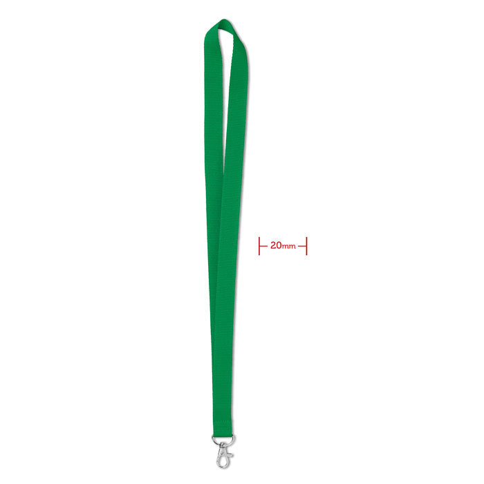 Lanyard personalizado 20 mm en color verde