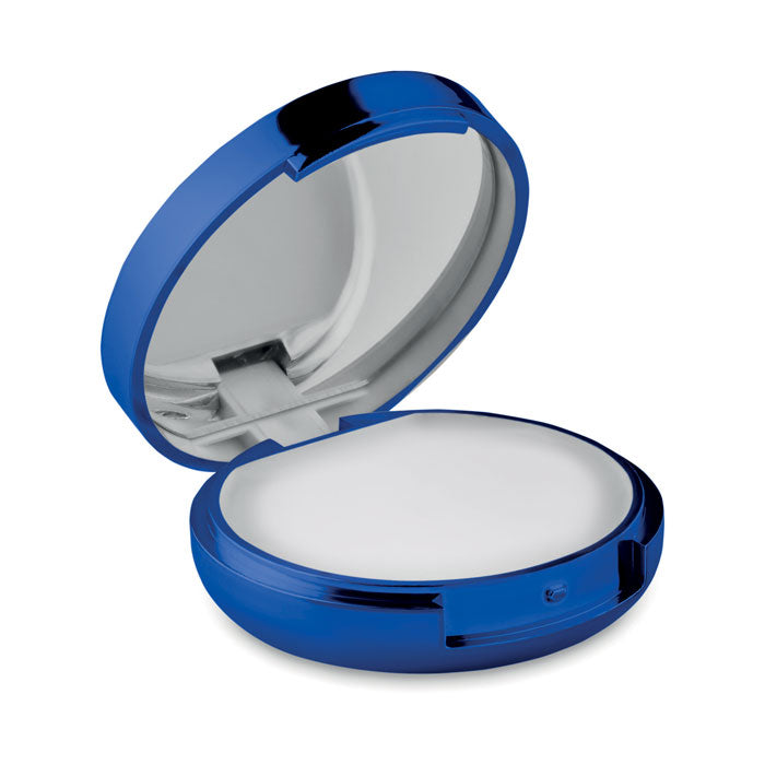 Bálsamo Labial con Espejo Personalizado en color azul
