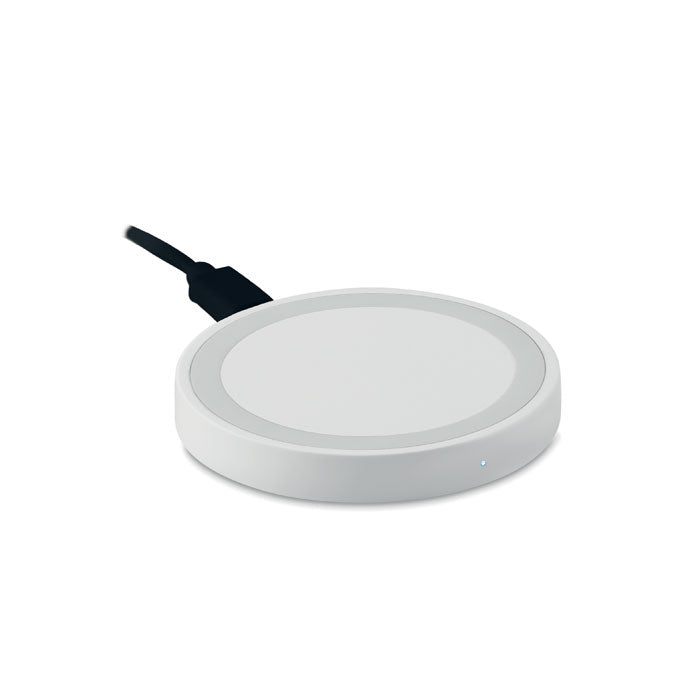 Cargador inalámbrico personalizado en color blanco