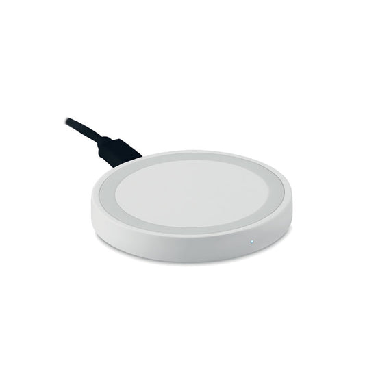 Cargador inalámbrico personalizado en color blanco