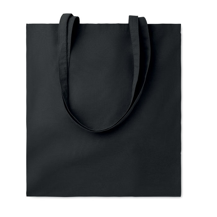 Bolsa de algodón de colores personalizada en color negro