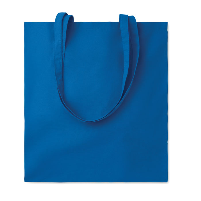 Bolsa de algodón de colores personalizada en color azul royal