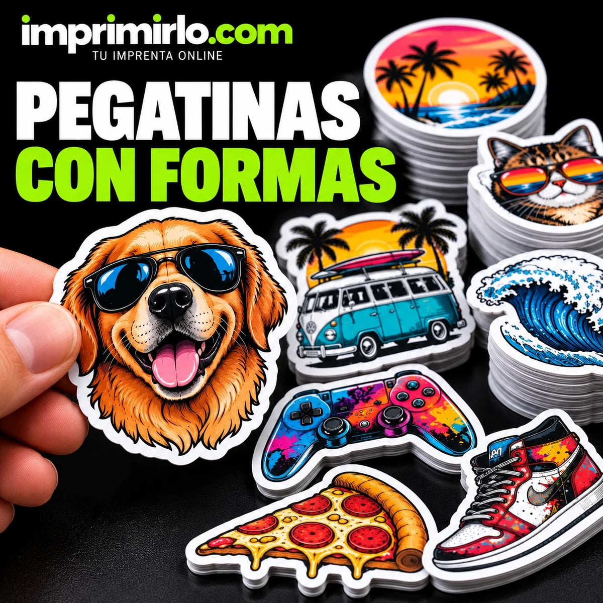 Pegatinas troqueladas con forma personalizada