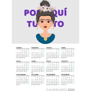 Calendario de 1 sola lámina 2025 Thumbnail