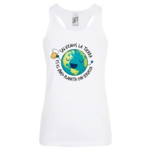 Camiseta sin mangas escotada con espalda nadadora Thumbnail