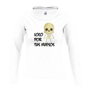 Camiseta Manga Larga Mujer con Cuello Redondo Thumbnail