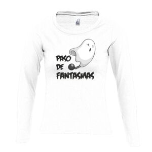 Camiseta Manga Larga Mujer con Cuello Redondo Thumbnail