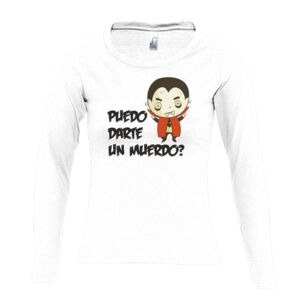 Camiseta Manga Larga Mujer con Cuello Redondo Thumbnail