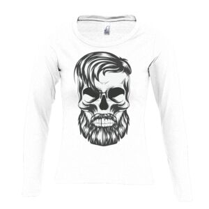 Camiseta Manga Larga Mujer con Cuello Redondo Thumbnail