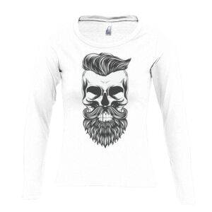 Camiseta Manga Larga Mujer con Cuello Redondo Thumbnail