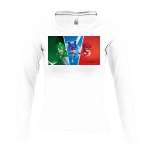 Camiseta Manga Larga Mujer con Cuello Redondo Thumbnail