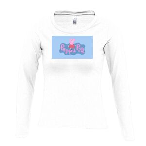 Camiseta Manga Larga Mujer con Cuello Redondo Thumbnail