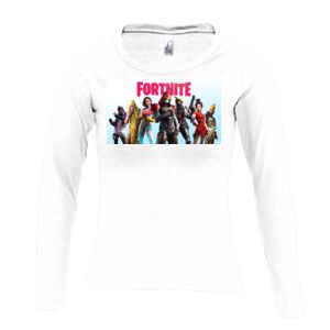 Camiseta Manga Larga Mujer con Cuello Redondo Thumbnail