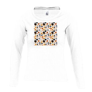 Camiseta Manga Larga Mujer con Cuello Redondo Thumbnail