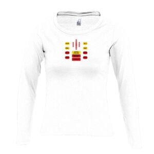 Camiseta Manga Larga Mujer con Cuello Redondo Thumbnail