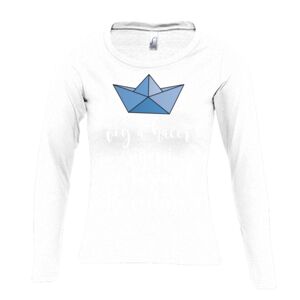 Camiseta Manga Larga Mujer con Cuello Redondo Thumbnail