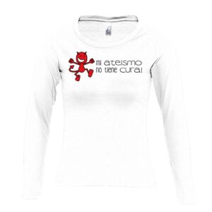 Camiseta Manga Larga Mujer con Cuello Redondo Thumbnail