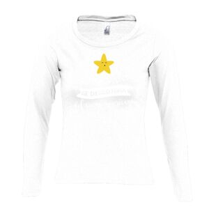 Camiseta Manga Larga Mujer con Cuello Redondo Thumbnail