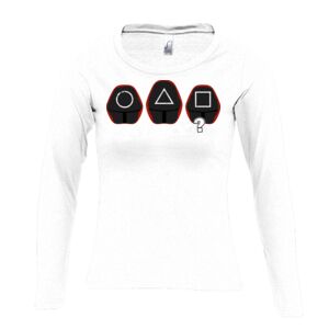 Camiseta Manga Larga Mujer con Cuello Redondo Thumbnail