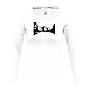 Camiseta Manga Larga Mujer con Cuello Redondo Thumbnail