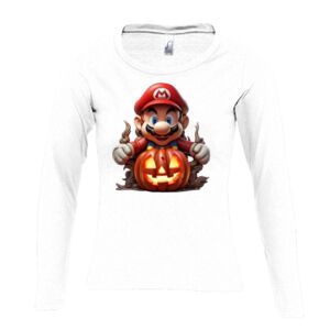 Camiseta Manga Larga Mujer con Cuello Redondo Thumbnail