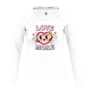 Camiseta Manga Larga Mujer con Cuello Redondo Thumbnail