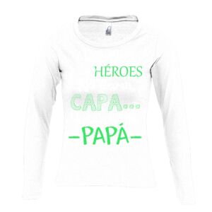 Camiseta Manga Larga Mujer con Cuello Redondo Thumbnail