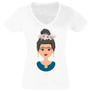 Camisetas Personalizadas Mujer Cuello de Pico Thumbnail