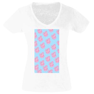 Camisetas Personalizadas Mujer Cuello de Pico Thumbnail