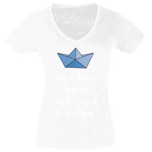 Camisetas Personalizadas Mujer Cuello de Pico Thumbnail