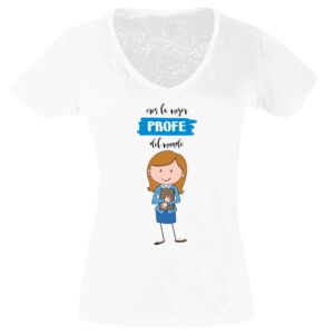 Camisetas Personalizadas Mujer Cuello de Pico Thumbnail